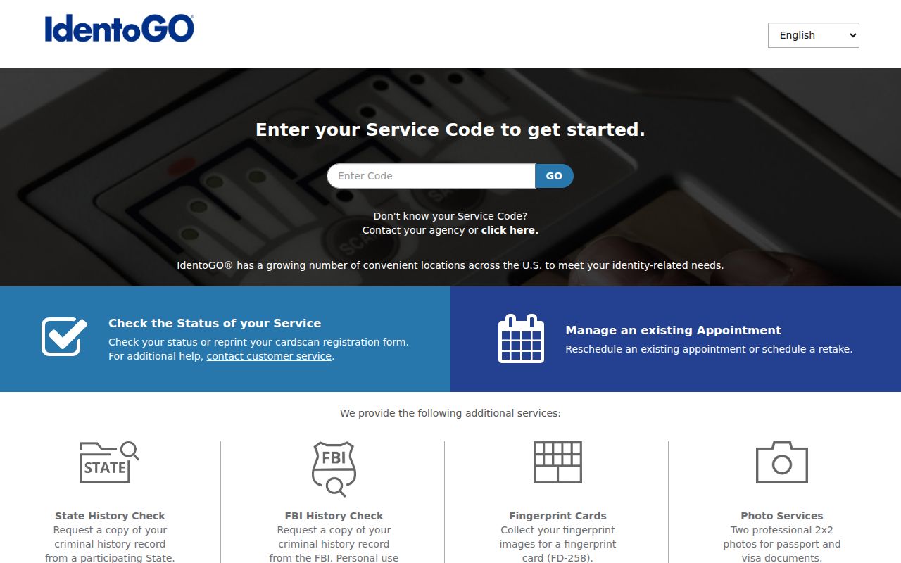 New Jersey State Police criminal history IdentoGO fingerprint scheduling